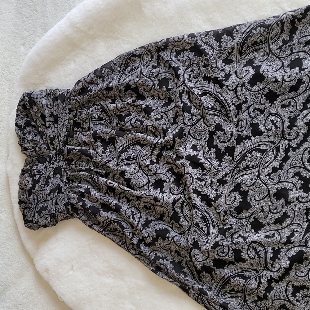 Jessica Simpson Paisley Black Summer Bohemian Maxi Dress Small